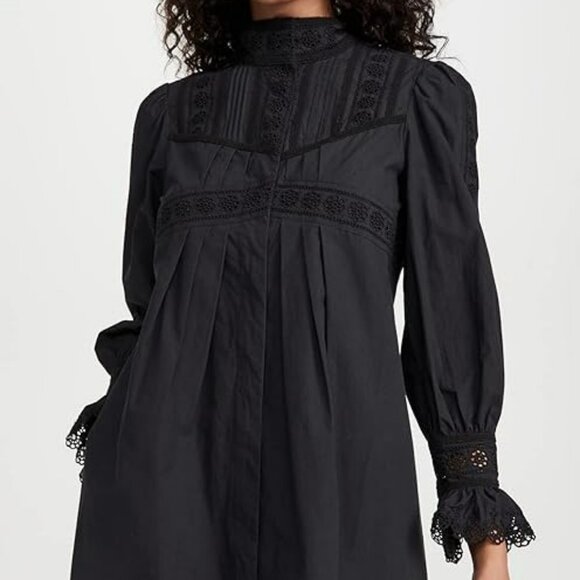 Rebecca Taylor Women's Applique Poplin Lace Dress - Picture 1 of 5